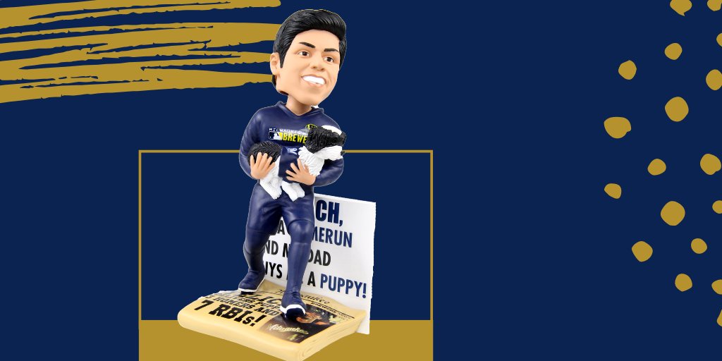 BobbleheadHall's tweet photo. One year ago from today, @ChristianYelich delivered a home run, which meant a puppy for the Labodda girls!

📱RT by 4/3 for a chance to win a Yelich and Yeli Bobblehead.

🚨If @ChristianYelich RTs, we'll double the donation to @JDRF.

🛒Get yours only at https://t.co/HjDWL7Z4q6. https://t.co/grSrFJn3Mo