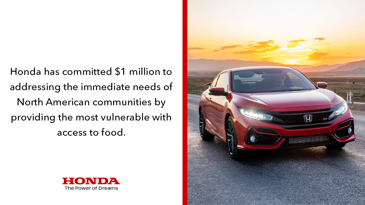 Honda's tweet photo. We’ve always believed in the Power of Dreams. But now, we believe in the power of something greater—community. Here’s how we’re expanding our relief efforts to help more people in need. https://t.co/2h9SBg0t8W