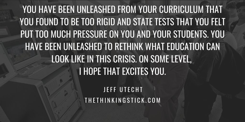 jutecht's tweet photo. Are you taking time to rethink the power you have been given? https://t.co/OQ6uzX2W3O #virtualschool #virtuallearning https://t.co/rOOH4nOM9N
