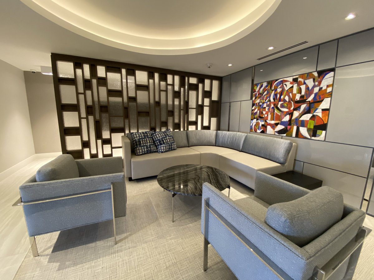 If you have to be on #Floridalockdown let this be your building lobby #encausticpainting incorporated into a lacquer was #interiordesign #floridadesign <a href="/studio33FTL/">Studio33 Interiors</a>