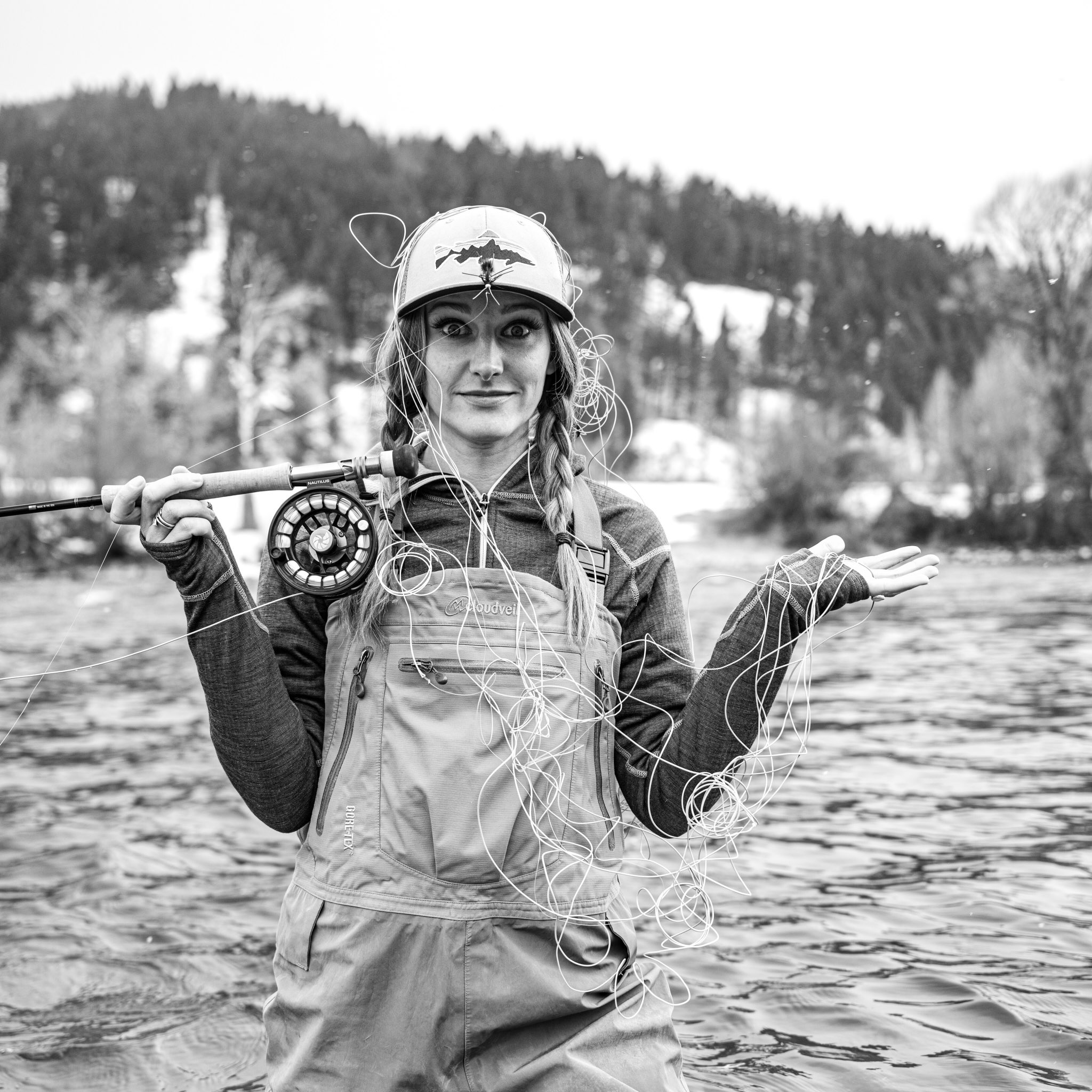 Abby Casey on X: Fly fishing is easy! Right?! #not