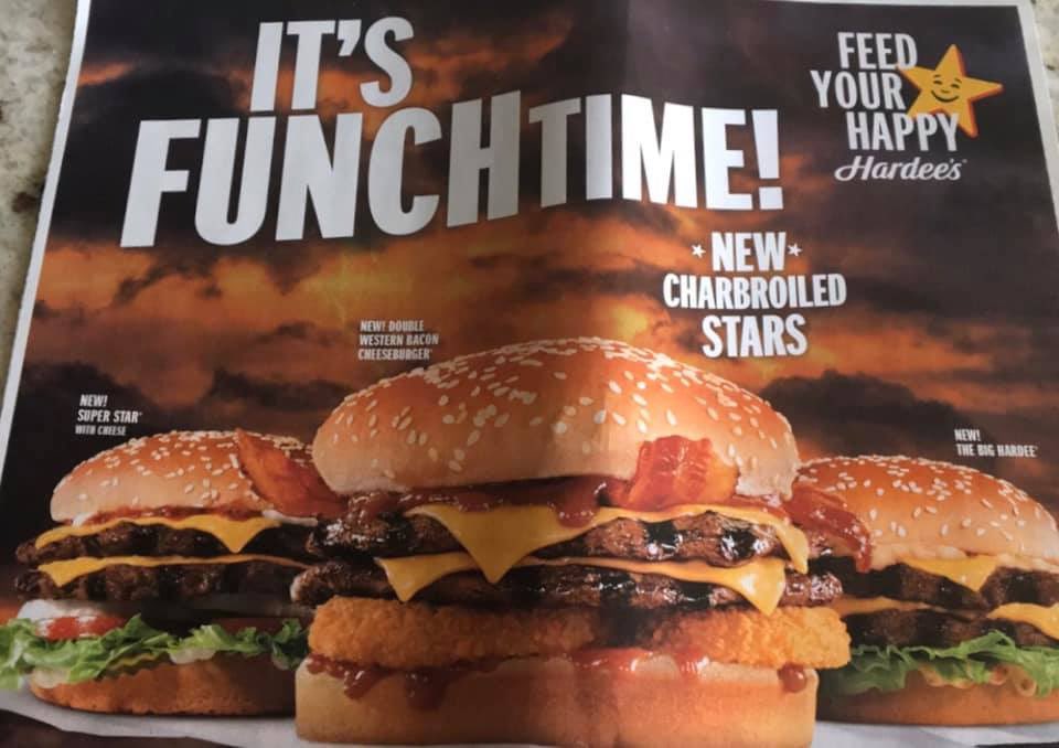 rroush58's tweet photo. @JimGaffigan  here’s some good material. The guys that brought you The Hotpocket song now brings us “Funchtime”. 😂😂 #marketinggenius https://t.co/4Ye9bBrrO9