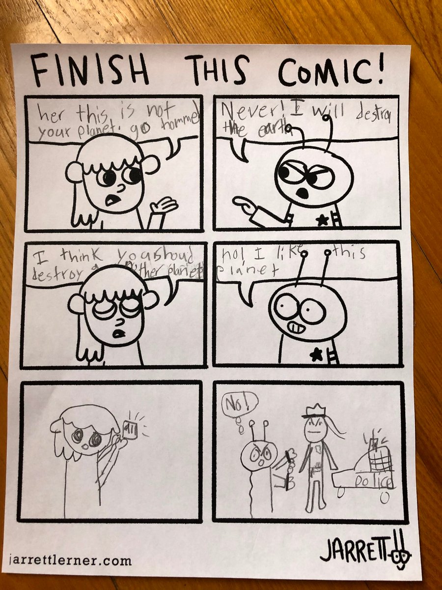LydiaLukidis's tweet photo. Thanks @Jarrett_Lerner for the awesome worksheets! Keeps my daughter occupied for a good 15 minutes a day which is GOLDEN for me. #operationstorytime #kidlitquarantine #stayinstorytime #kidlit #homeschooling #ReadAloud #writingcommunity https://t.co/Xzs3ooeFU7