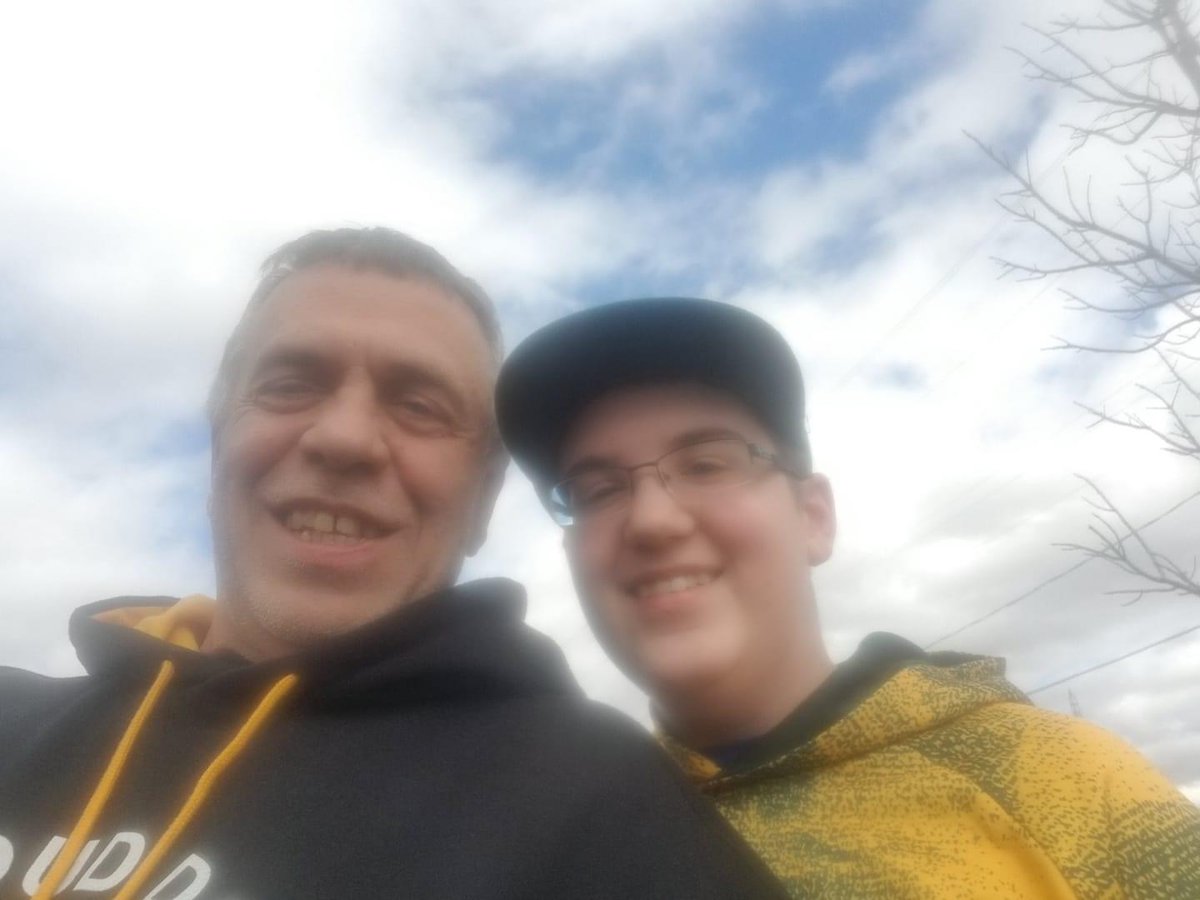 JayRegion's tweet image. Dan and Jaiden Watson went for a walk and enjoyed some spring air! Be safe Jay! #StayhealthyJay