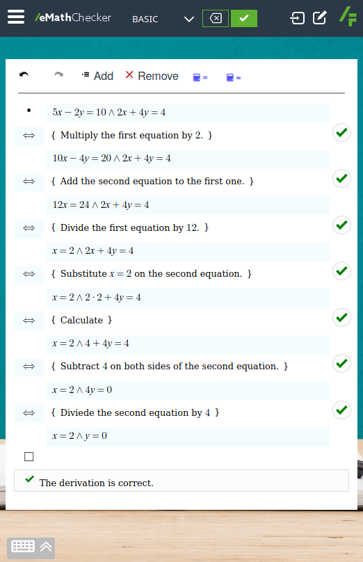 FourFerries's tweet photo. Monday Math!
Pair of linear equations.
Two ways to write it.
Try it!
Logical notation: https://t.co/vNY0OTyNUf
With brace: https://t.co/ttJFI72Njh
#Math #DigitalMath #SystemOfEquations #eMathStudio #eMathChecker https://t.co/o9L5LQxDRx
