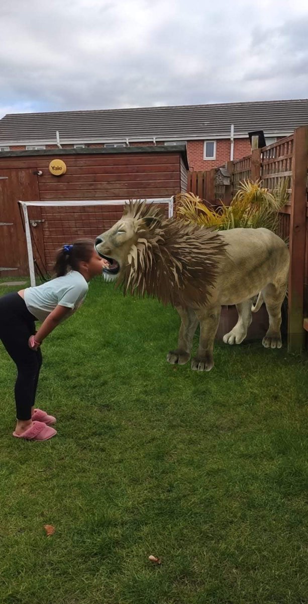 Dianna_Mannhart's tweet photo. This is a fun new feature to entertain the kids for an hour 🐊🦁🦅 Thanks @Google #Google3Danimals #GoogleZoo #viewin3D #VirtualZoo https://t.co/CLowjEGYu7