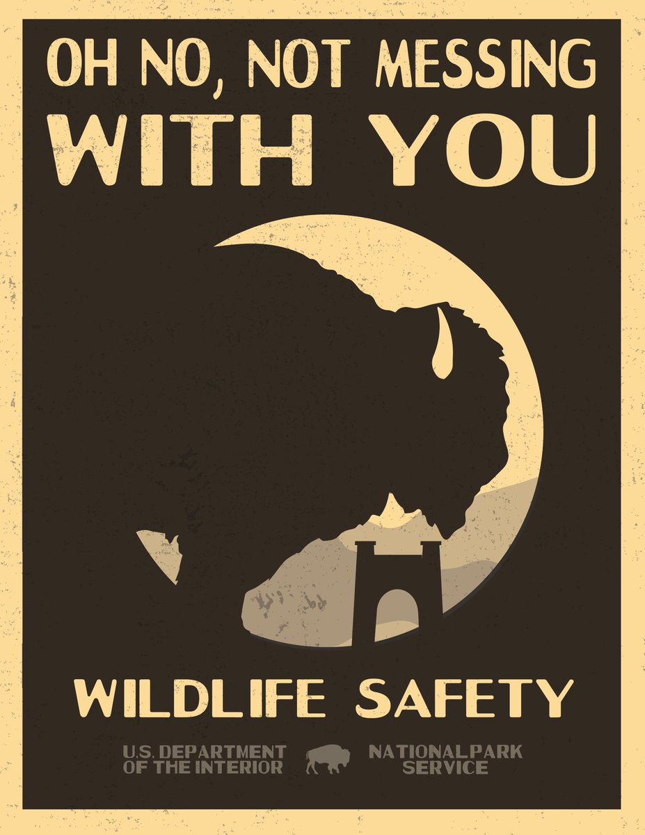 YellowstoneNPS's tweet photo. You saw the tweet, and thanks to our coworkers @NatlParkService we now have a commemorative wildlife safety poster. Thanks again to @DeionNBCMT for the much needed laugh! #YellowstonePledge 

https://t.co/jOMEWH4EaJ https://t.co/av19pCRZ4q