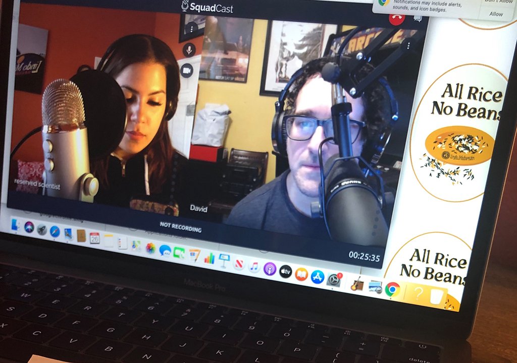 While we can't record episodes with restaurant owners during the shutdown, Stephanie and her producer <a href="/bydavidrosen/">David Rosen</a> did take a moment out to record a special conversation about everything going on right now. New Episode! allricenobeans.blubrry.net/2020/03/30/che… #PodernFamily