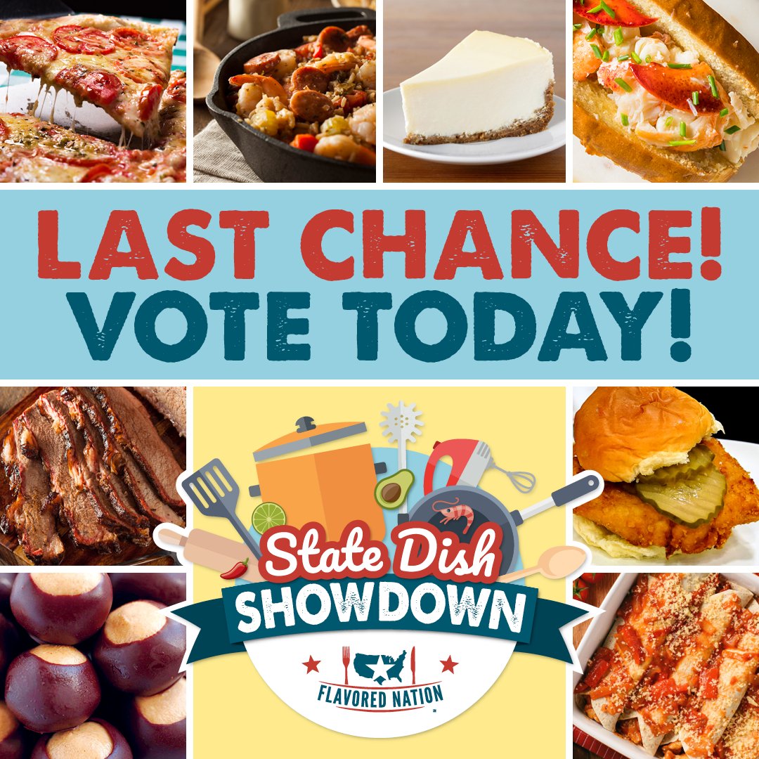 flavorednation's tweet photo. The Flavored Nation State Dish Showdown ends tomorrow! Have you voted yet? https://t.co/aOyr5DzlND https://t.co/022WOrT6E5