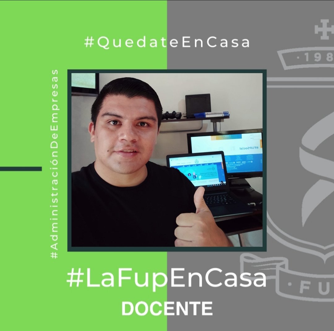 FacecaFup's tweet photo. Docentes y directivos de nuestro programa de #AdministraciónDeEmpresas de @FacecaFup de @La_Fup se quedan en casa, y desde allí de manera virtual orientan sus clases para los estudiantes. Comprometidos con su formación. #LaFUPEnCasa #QuédateEnCasa https://t.co/BX8DnHThb3