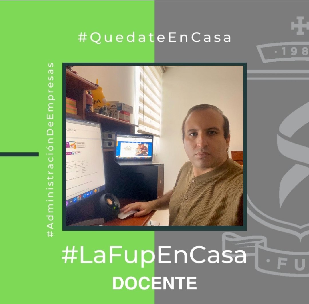 FacecaFup's tweet photo. Docentes y directivos de nuestro programa de #AdministraciónDeEmpresas de @FacecaFup de @La_Fup se quedan en casa, y desde allí de manera virtual orientan sus clases para los estudiantes. Comprometidos con su formación. #LaFUPEnCasa #QuédateEnCasa https://t.co/BX8DnHThb3