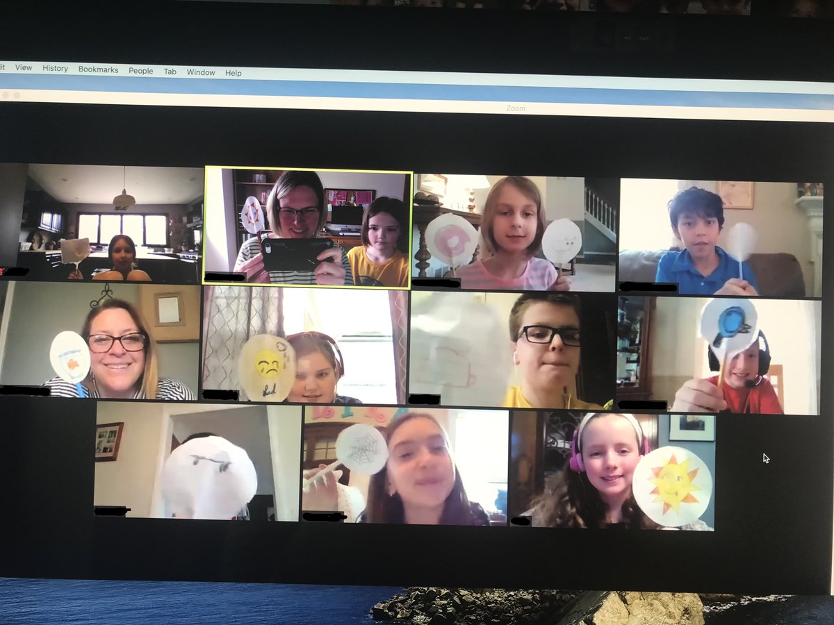 Makers Monday!! We may not be at school, but we can still be creative, innovative and work together through @zoom_us! #opticalillusions #lowtech #stilllearning @stephbutler585 @MFlood270