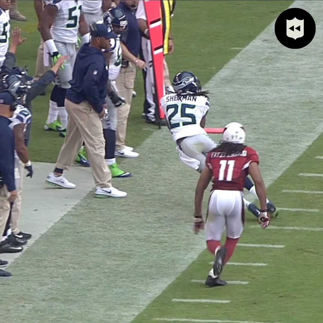 Richard Sherman showing off his WR skills on the sideline. (Sept. 9, 2012)

Happy birthday,  