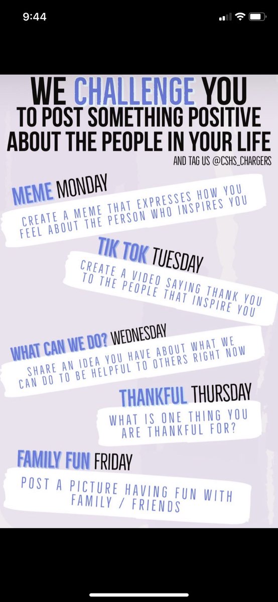 Join us in staying connected by participating because #chargersstayconnected