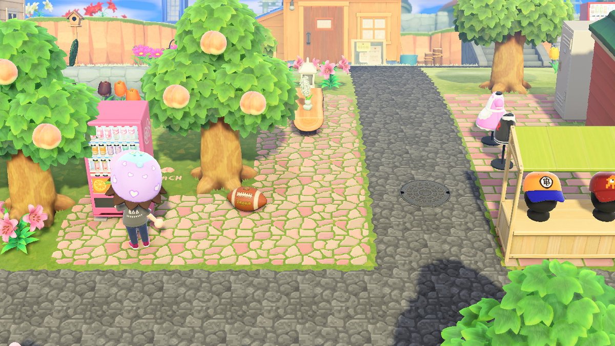 13. Made a variation on the pastel bricks: pastel stones! Someone also requested the sign, so I uploaded that as well. Corner and side pieces in next tweets  #ACNHDesign  #acnhpatterns  #ACNHDesigns  #ACNH    #AnimalCrossing  