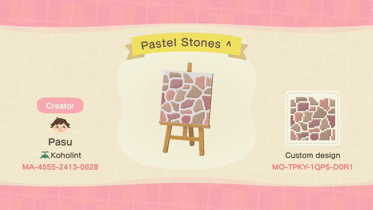 14. Side pieces for the pastel stones  #ACNHDesign  #acnhpatterns  #ACNH    #ACNHDesigns  #AnimalCrossingNewHorizons  