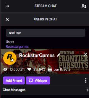 Rockstar chat