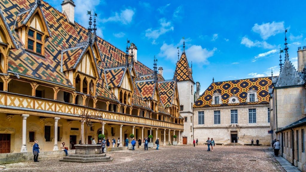 22/  "When in 1443, Chancellor Rolin founded the Hospices de Beaune, Beaune was coming out of the 100 years war, a period of unrest and plague that decimated the countryside. It was for the poor and the most disadvantaged that this masterpiece was built."