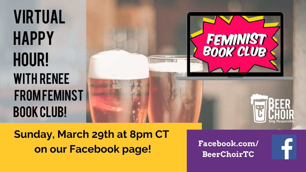 NEW Virtual Happy Hour with the delightful Renee from @fmnstbookclub! Check it out! bit.ly/2QVgKda