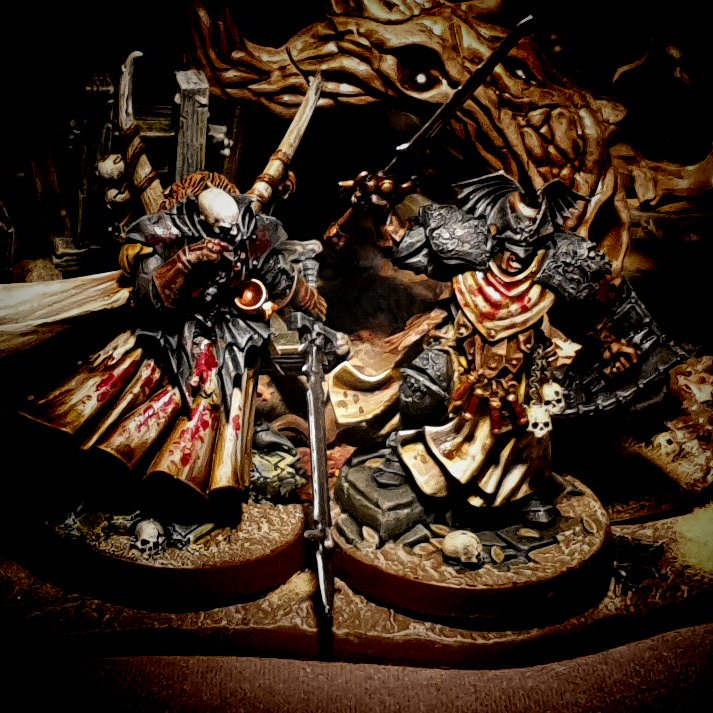 Blog post: Morddrak's backstory and 4 more WIP  #SoulblightVampire Thrall Knights for the Wardens of the Cold Flame.  https://warbosskurgan.blogspot.com/2020/03/soulblight-vampires-part4-morddrak.html