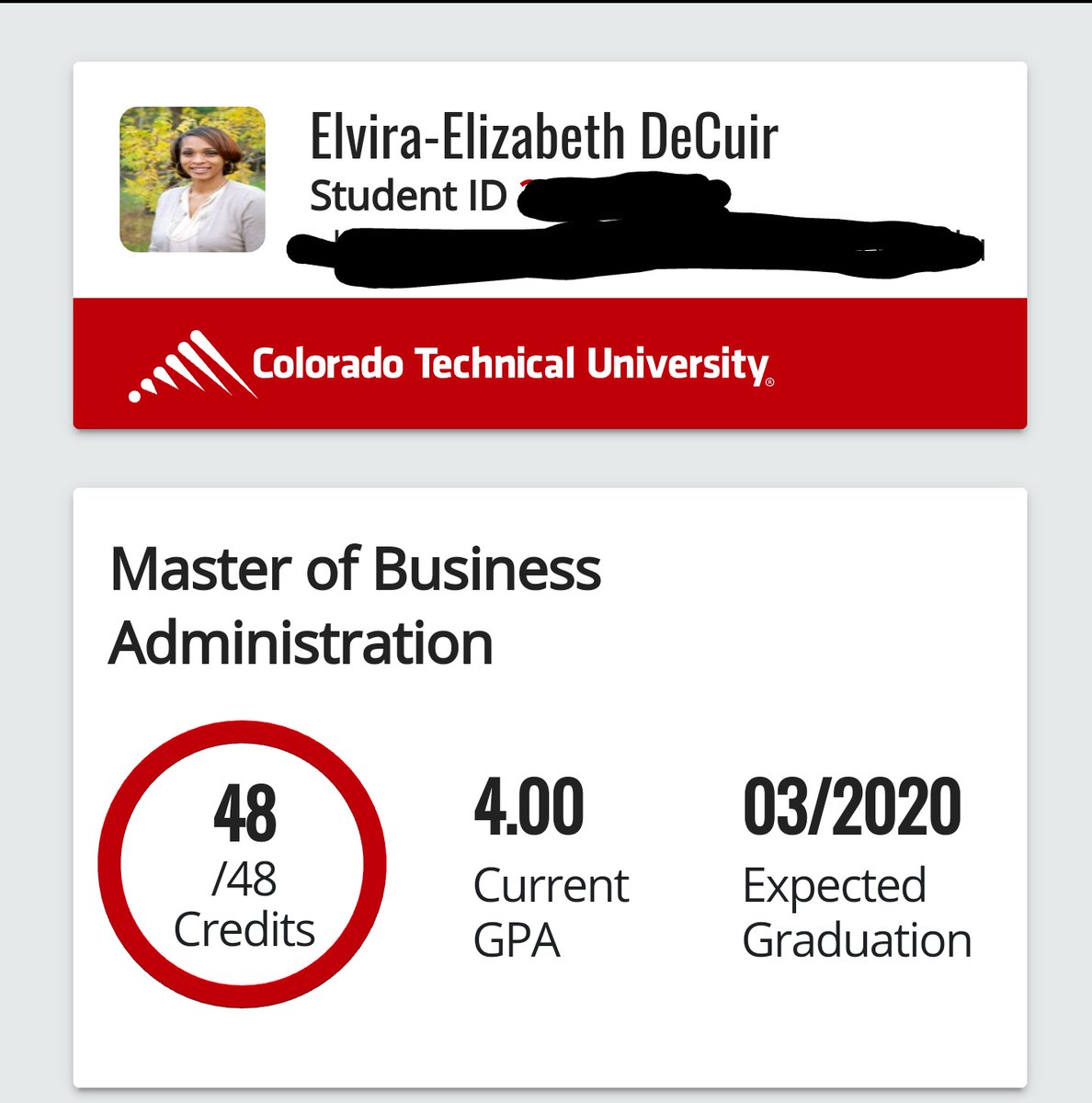 ElviraDeCuir's tweet photo. Happy to share that I'm officially an #MBA graduate!! THANK YOU @TMobile for the opportunity to further invest in myself & career for #FREE! #bestplacetowork I can't wait to officially walk in July w/@candihegenbart! @JohnLegere @damonloschiavo @victor_lee8 #SAMsRule https://t.co/SUR2poOzvs