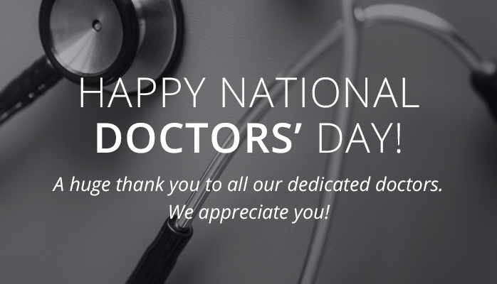 MedBridgeSB's tweet photo. Happy National #Doctor Day to all of our doctors and those fighting to stop #COVID19. We are grateful for you! https://t.co/ZV15I7loYU