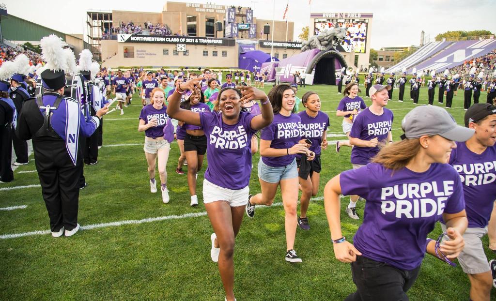 NorthwesternADM's tweet photo. Throwback to a past #WildcatDash; facing Michigan State; in honor of #MondayMotivation, maybe you can dance across the field?
📸: @NU_Athletics https://t.co/ScOiAwYQYO