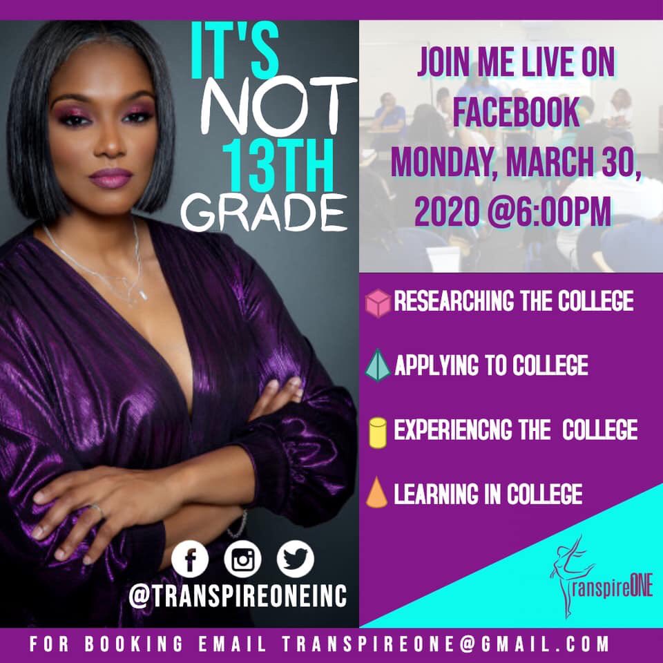 🚨 TODAY at 6:00pm‼️#CollegeConversations #TranspireOne
