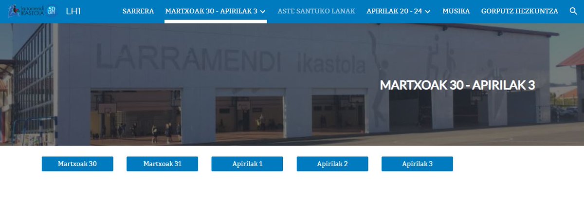 LarramendiIkast's tweet photo. 💻👌🏼📚 Martxan da gure #webgune #berria. Bertan, ikasleek, egunez egun eta etapaka, #zereginak eta hezkuntza-baliabideak izango dituzte ikasten jarraitu ahal izateko. Etengabeko harremanetan jarraitzen dugu familia guztiekin hezkuntza geldi ez dadin. 

https://t.co/4zuS1TUt8h https://t.co/s8F6BZnAS9