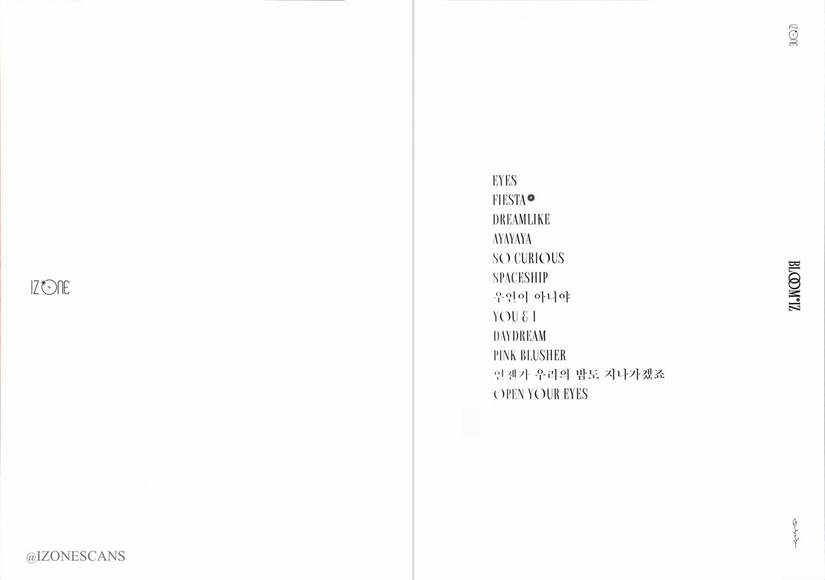 「 ALBUM PAGE SCAN 
 BLOOM*IZ I WILL Version. 」

   《  page 1 and 2-3  》
