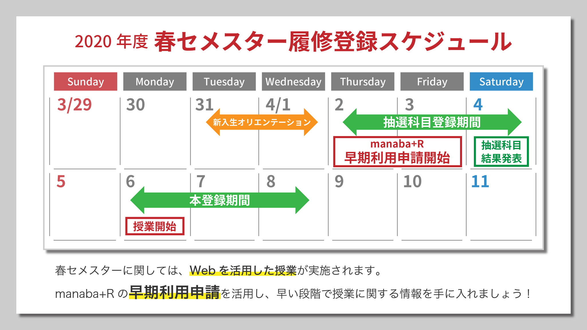 立命館大学 情報理工学部自治会 على تويتر 春セメスター履修登録開始 本日からcampus Webより 抽選科目の登録が可能になっています 期間が短いので忘れないでくださいね また Manaba Rの早期利用申請もスタートしています Web授業に備えて受講予定の授業を 立命館大学 情報理工学部自治会 على تويتر 春セメスター履修登録開始 本日からcampus Webより 抽選科目の登録が可能になっています 期間が短いので忘れないでくださいね また Manaba Rの早期利用申請もスタートしています Web授業に備えて受講予定の授業を