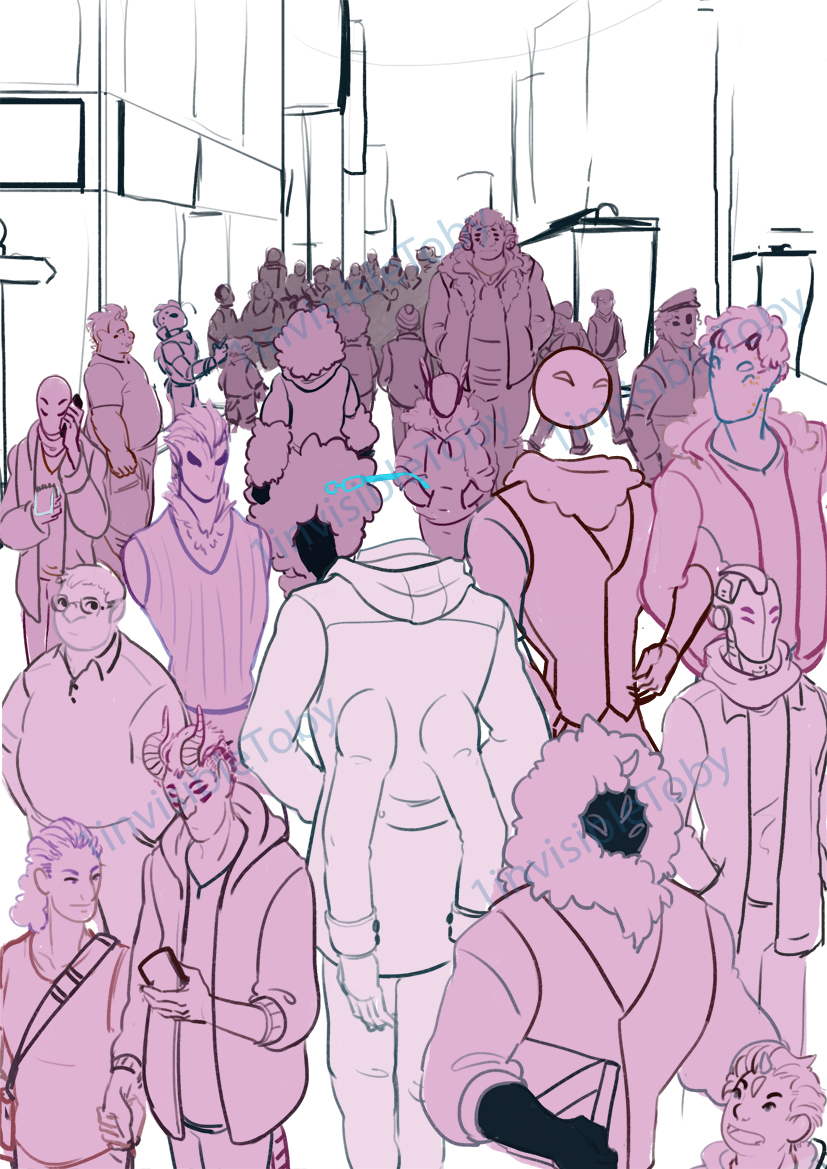 Almost Invisible People Invisible Person In A Crowd