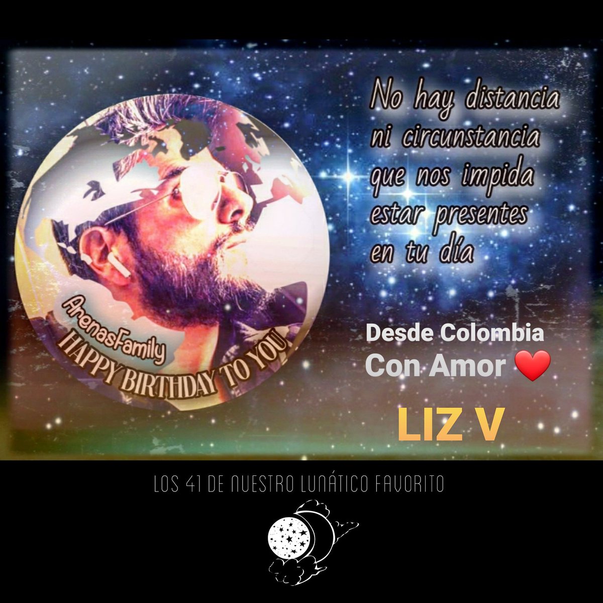HOY es un día sumamente importante, y especial para todos los que te amamos. Es ese momento del año en que con alegría celebramos tu vida, 
Que Dios te bendiga con muchísimos años más 🙏🏼
TE QUEREMOS <a href="/DanArenas/">Daniel Arenas</a> ❤ #Felices41
#HappyBirthdayToYou
🥳 ARENAS FAMILY 🥳 🎂🎈🎉🥂🍾🙌💋👏