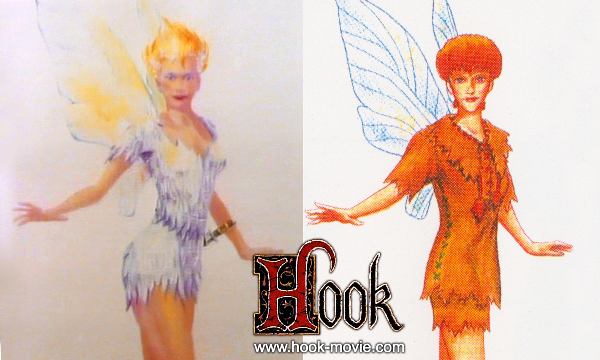 Hook Movie Fan Community on X: Tinkerbell rejected costume vs. screen used  costume  / X
