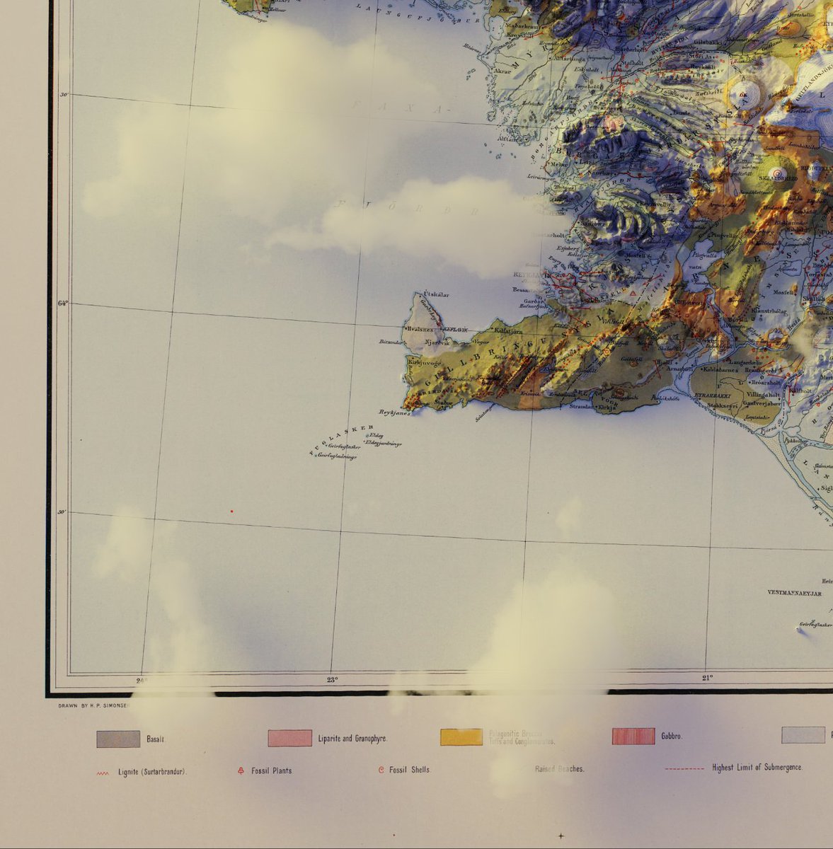 geo_spatialist's tweet photo. 1901 Geological Map of Iceland with a few decorator clouds.

Plus a few detail shots.

Surface source - Landmælingar Íslands
Map source - Landsbókasafn Íslands Háskólabókasafn

#arcgispro #blender #iceland https://t.co/WbR2iblJ8P