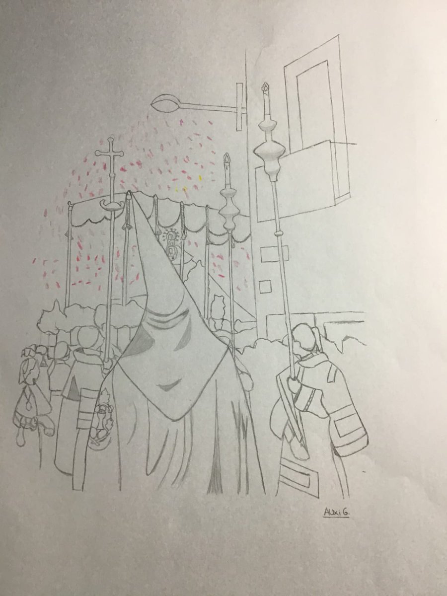 SantaCena1956's tweet photo. En esta ocasión os trasladamos este dibujo de Auxi Gómez hermana y costalera de la Hermandad. Gracias https://t.co/j0oBOxgIRa