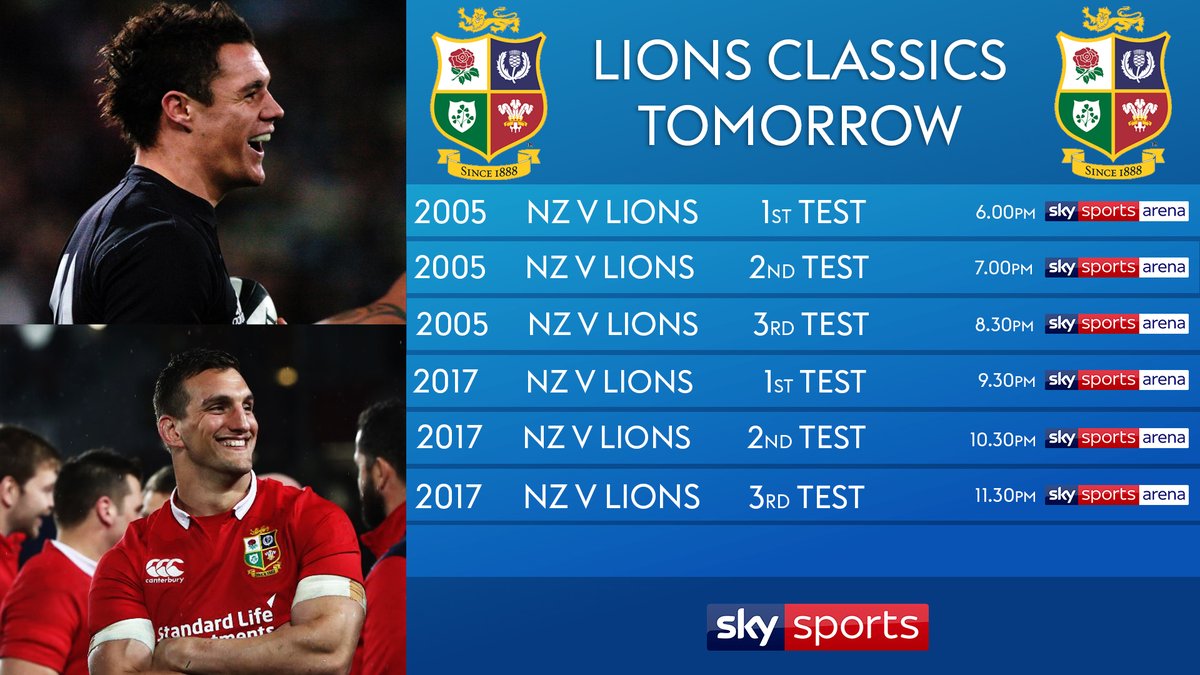 SkySportsRugby's tweet photo. We've got a cracking evening of rugby lined up for you tomorrow🏉

Join us on @SkySports Arena from 6pm for a Lions marathon🦁👇 https://t.co/8XagmVx3ka