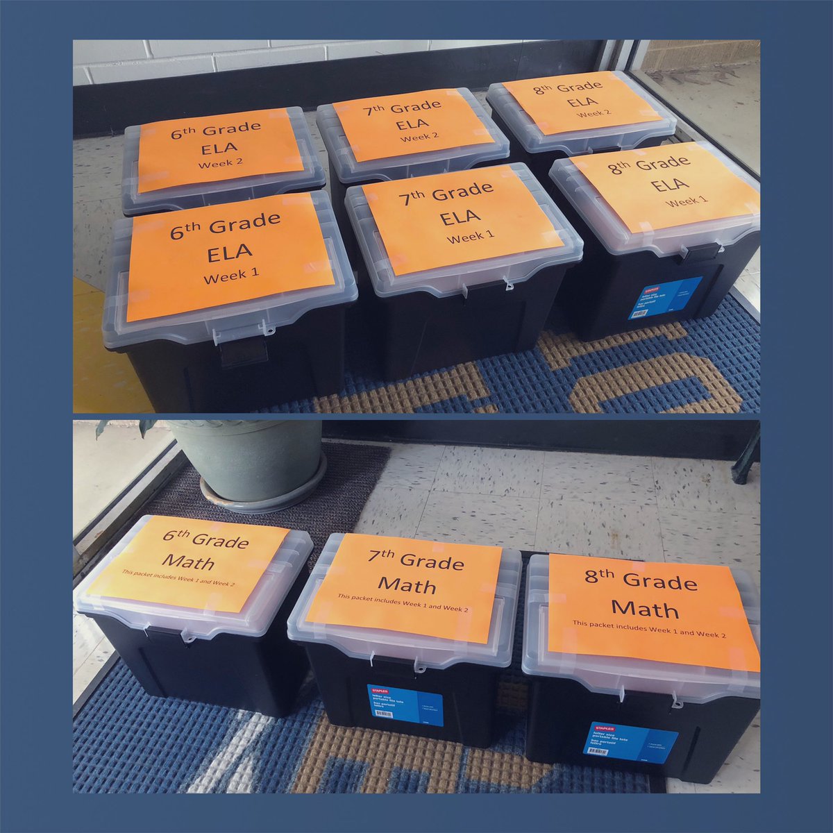 perkins_kris_'s tweet image. We are ready for Grab-n-Go pickup tomorrow of instructional packets for Math and ELA! 8-2pm Tuesday and Thursday at the 7/8 Main office at OBMS. @OBMSPride #TeamDCS #raisethebar