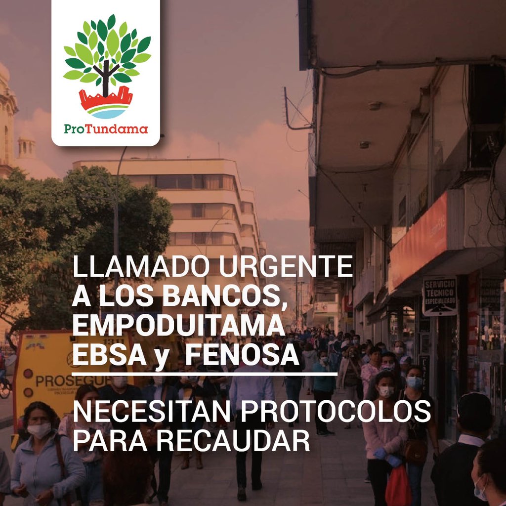 Necesitamos urgentement q en las entidades Bancarias y de Servicios públicos implementen protocolos d recaudo que se puedan hacer desde casa! Hoy la falta de conciencia d los Ciudadanos ponen en riesgo la salud de todos <a href="/MunicipDuitama/">Municipio de Duitama</a> @ServiDuitama <a href="/EBSApuraenergia/">EBSApuraenergia</a> <a href="/empoduitama/">Empoduitama SA ESP</a>