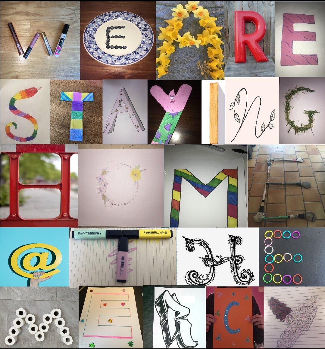 After last week, Ms. Bodkin asked her two SPHE classes to create a letter, submit them and then she put this collage together. What a wonderful result! Well done, you creative Mercy-girls!