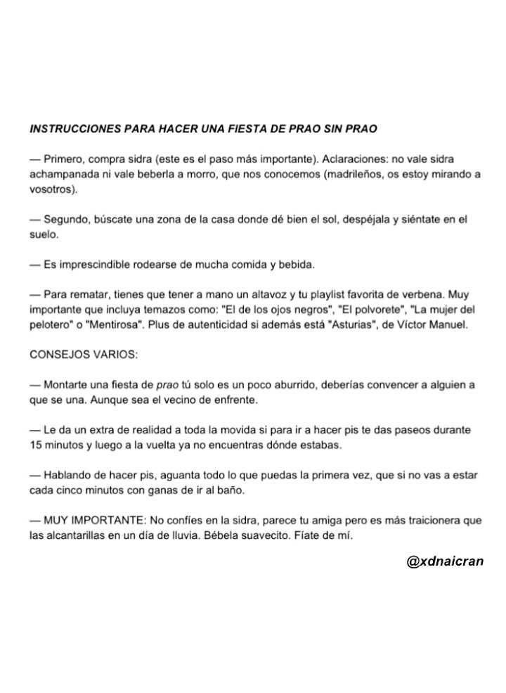 xdnaicran's tweet photo. como este verano me quiten las fiestas de prao, me arranco los pelos. 

[#CampWrite #Reto13 #FelizCampWrite] https://t.co/vP39f4gPye