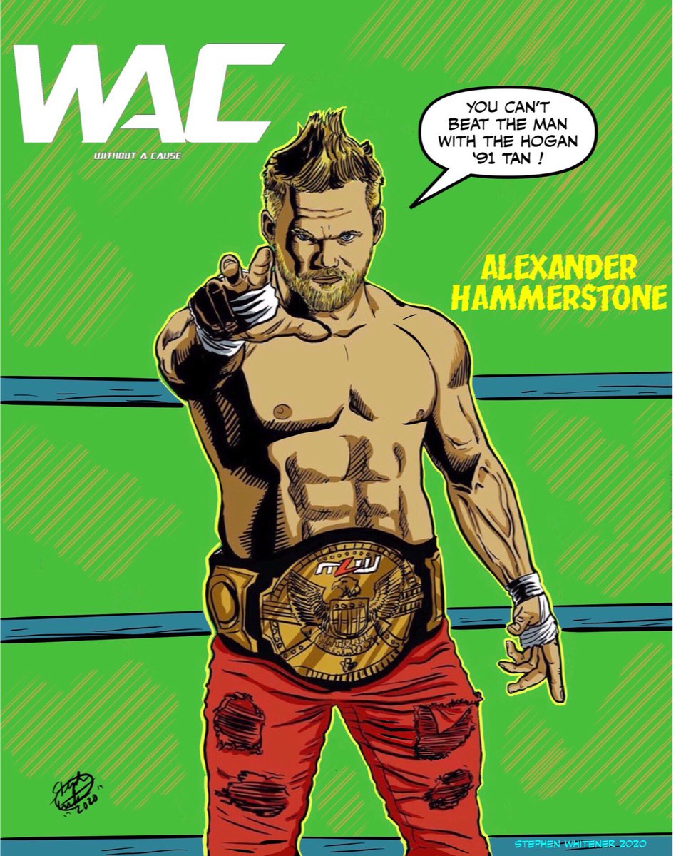 swhit1975's tweet photo. Digital artwork of pro wrestler Alexander Hammerstone. Art done in Procreate and Medibang #prowrestling #withoutacausewa https://t.co/HOmLgwtxvn