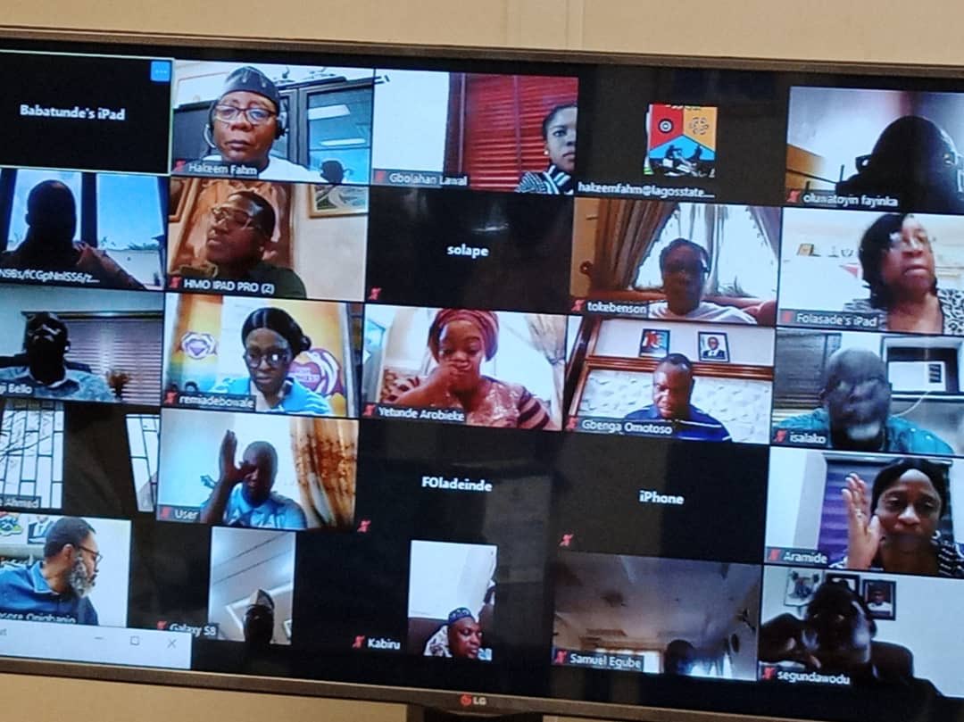 FLASH: LAGOS STATE EXCO MAKES HISTORY WITH FIRST-EVER VIRTUAL MEETING. 

#COVID19Lagos 
#ForAGreaterLagos