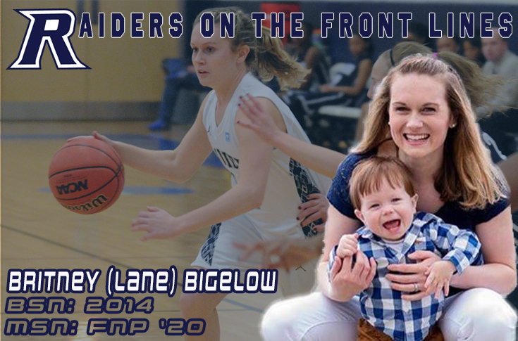 RivierRaiders's tweet photo. Today we debut #RaidersontheFrontLines a series of first-hand accounts of our Raiders, past and present, as they deal with the battle of #COVID19 

First up - Britney (Lane) Bigelow '14 of @RivWBB 

Read about it here: https://t.co/r42eAB1NrM #RivNation #theGNAC https://t.co/M0PGsnnPTa