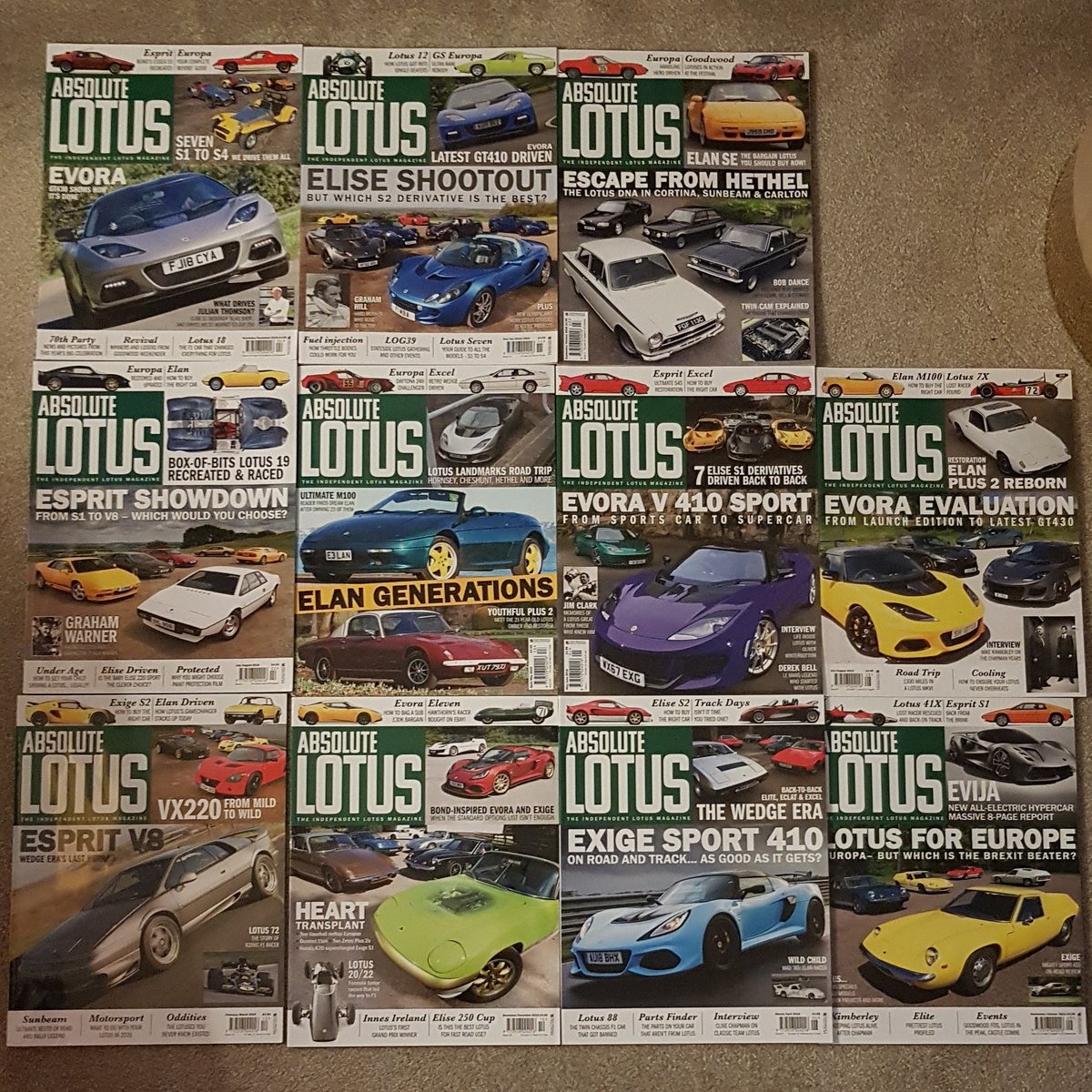 thetinyartco's tweet photo. Back issues arrived recently and a subscription from my better half. Good timing @AbsoluteLotus_ #lotuselise #lotus #lotusexige #lotuscars #elise #mylotus #exige #forthedrivers #lightisright #lotusnation #elisecup #s #lotuscar #exiges #car #lotusesprit #seloc #lotusracing https://t.co/O2mm9sRv8O