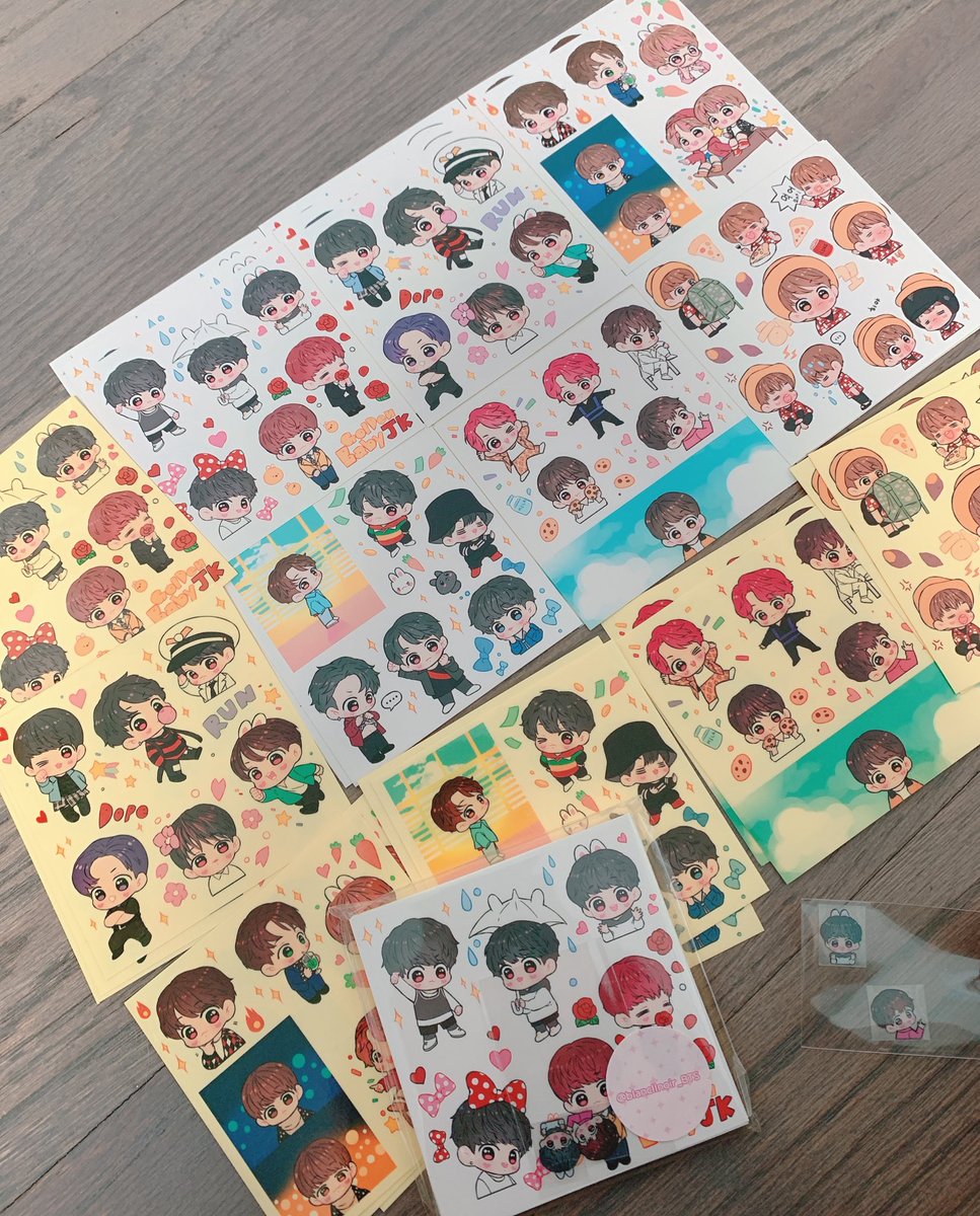 Love these charming stickers of little koo throughout the eras by @blancllnoir_BTS and major props goes to @TheHalesNyx for reminding us of the things we do for our golden maknae 💕 #NYXgos
