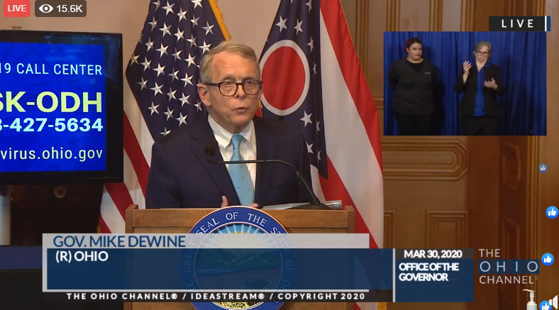 GovMikeDeWine's tweet photo. We will have a new order in the next several days. The concern is the same: we have to slow this down and the only way to do it is if people separate. https://t.co/bgSi7KVd76