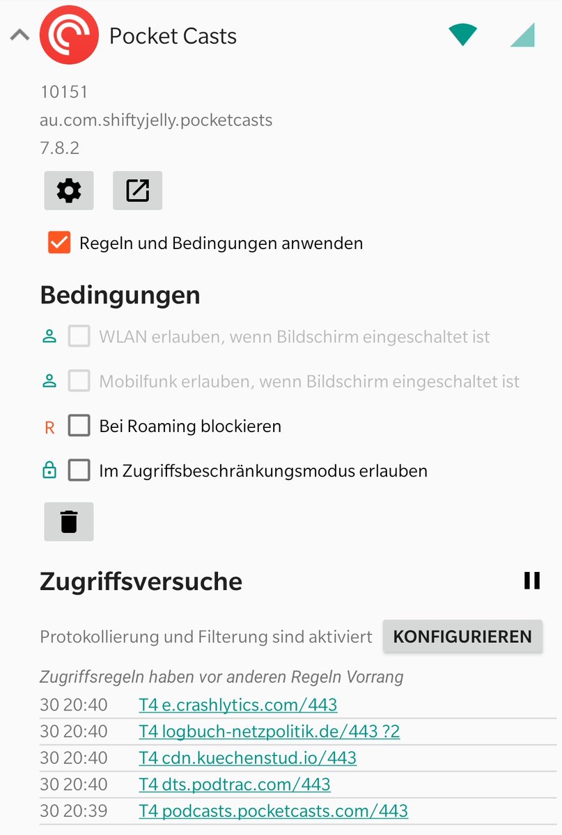derKroggel's tweet photo. @philipbanse @pocketcasts selbiges gilt auch für die Android Version der App, die während dem buffern einer Episode eine Verbindung zu (https://t.co/Gm5oGFGJQN) aufbaut. Quelle: #NetGuard App - MarcelBokhorst https://t.co/Vgur0p7qm7
