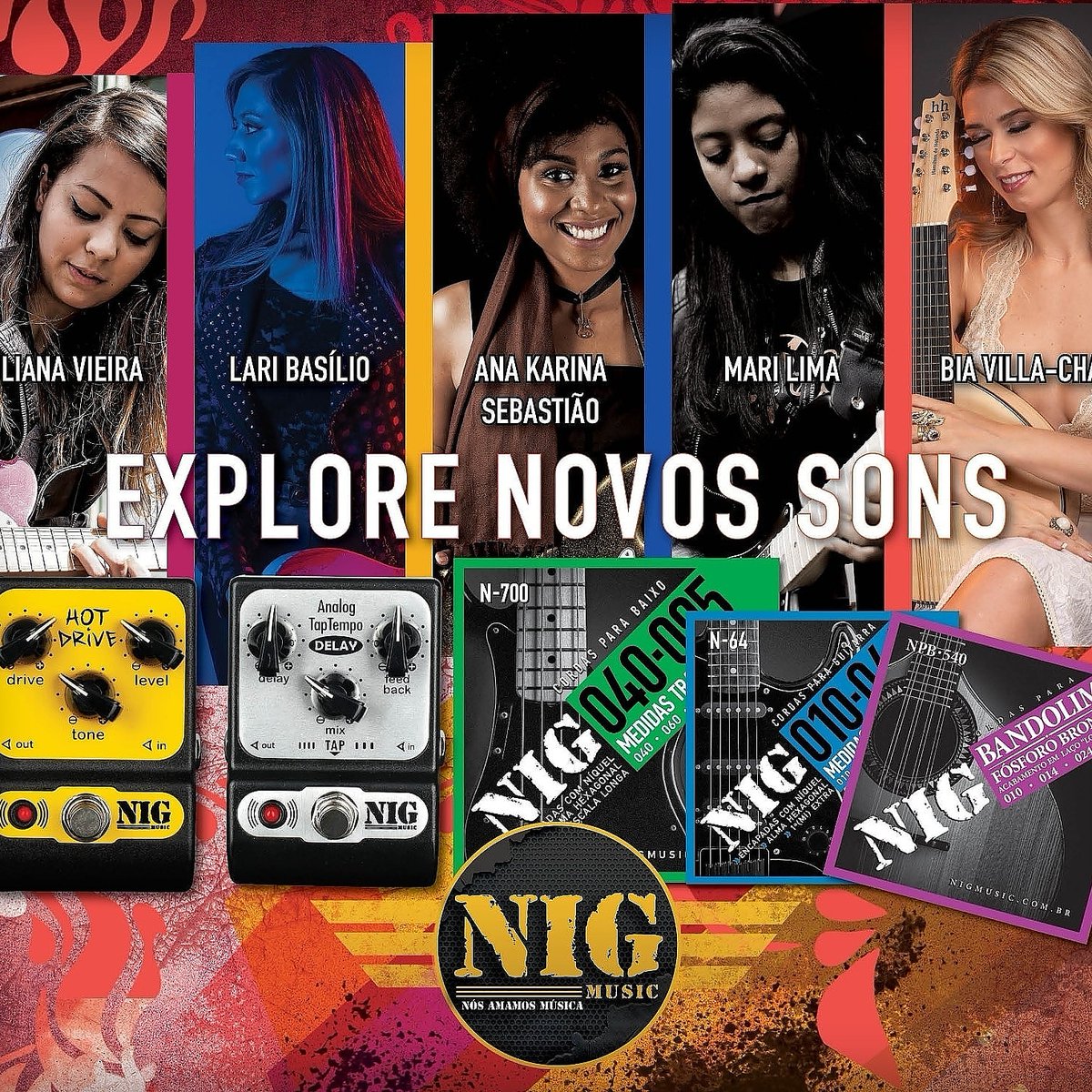 GNI_Music's tweet photo. #ExploreNovosSons 🎸🎛 🎶
@laribasilio @Marilyima @biavillachan #nigmusic #gnimusic #nigpedals #gnipedals #nigstrigs #gnistrings #julianavieira #laribasilio #anakarinasebastião #marilima #biavillachan https://t.co/oQ2PWfNV6X https://t.co/Jglos7J4Xh