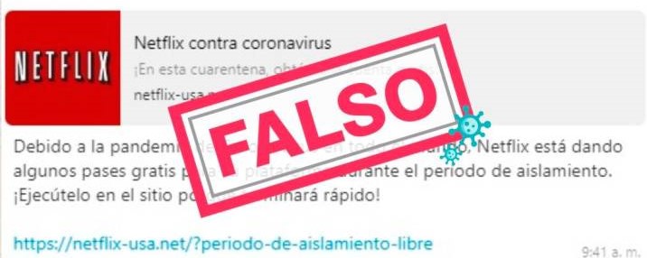 RecargaSellMX's tweet photo. Si recibes un mensaje o correo diciendo que debido al aislamiento Netflix te ofrece acceso gratuito a su servicio, NO LO ABRAS. Es una forma de infectar tu dispositivo o tomar el control de él. https://t.co/WDNmonog0X